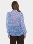 Saint Tropez Avi Print Chiffon Shirt, Blue/Multi