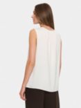 Saint Tropez Vanea Pleat Neck Top, White