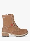 Josef Seibel Waylynn Leather Combat Boots, Camel