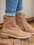 Josef Seibel Waylynn Leather Combat Boots, Camel