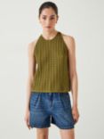 HUSH Cadi Wave Stitched Vest, Olive Green