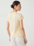 HUSH Slim Fit Cotton Crew Neck T-Shirt, Butter Lemon