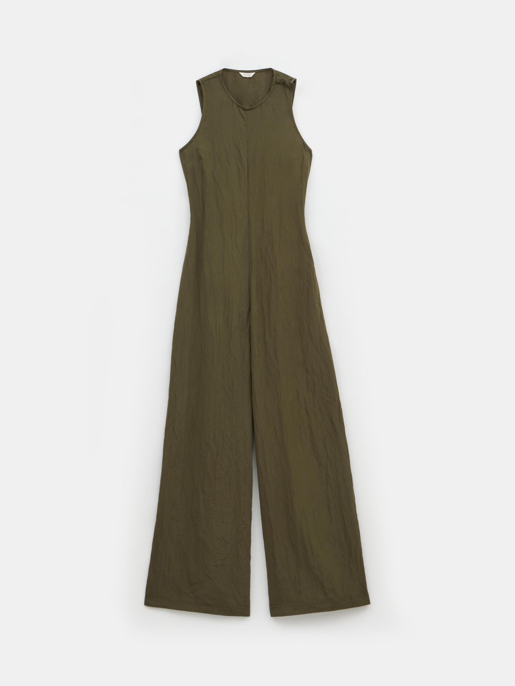 HUSH Sandy Fluid Wide Leg Jumpsuit, Dark Green