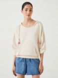 HUSH Sandy Stitch Detail Hoodie, Ecru