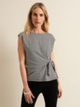 Phase Eight Halsey Houndstooth Top, Black/Ivory