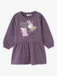 Peppa Pig Kids' Cotton Jersey Blend Sweatshirt Dress, Arctic Dusk