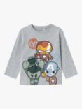 NAME IT Kids' Marvel  Avengers Cotton Top, Grey