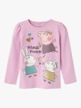 Peppa Pig Kids' Cotton Jersey Blend Top, Pastel Lavender