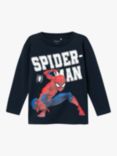 NAME IT Kids' Spiderman T-Shirt, Dark Sapphire