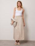 Mint Velvet Cotton Utility Skirt, Beige