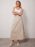 Mint Velvet Cotton Utility Skirt, Beige