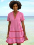 Aspiga Meredith Organic Cotton Flared Mini Dress, Pink