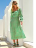 Aspiga Iyla Floral Midi Dress, Green/Multi