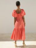 Aspiga Zillah Puff Sleeve Dress, Coral/Multi