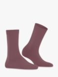 FALKE Cosy Wool & Cashmere Blend Socks, Roan Rouge