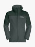 Jack Wolfskin Glaabach 3-In-1 Hooded Parka Jacket, Slate Green