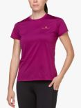 Ronhill Short Sleeve Running T-Shirt, Blackcurrant/Mango