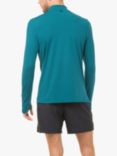 Ronhill Half Zip Thermal Base Layer Top, Deep Teal/Acid