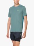 Ronhill Short Sleeve Running T-Shirt, Dark Sage/Teal