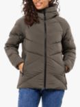 Jack Wolfskin Marienplatz Down Insulated Hooded Puffer Jacket, Cold Coffee