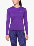 Ronhill Core Long Sleeve Running Top, Regal Purple/Acid