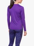 Ronhill Core Long Sleeve Running Top, Regal Purple/Acid