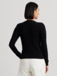 Lauren Ralph Lauren Ralhan Cotton Cable Knit Cardigan, Black