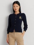 Lauren Ralph Lauren Ralhan Cotton Cable Knit Cardigan, Lauren Navy