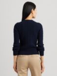 Lauren Ralph Lauren Ralhan Cotton Cable Knit Cardigan, Lauren Navy