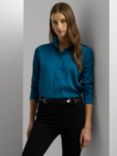 Lauren Ralph Lauren Jamelko Satin Shirt, Turquoise Sky