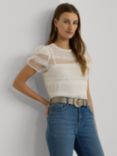 Lauren Ralph Lauren Tasarla Lacework Top, Mascarpone Cream