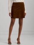 Lauren Ralph Lauren Liddle Suede Mini Skirt, Tobacco