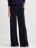 Lauren Ralph Lauren Kirahn Wide Leg Trousers, Lauren Navy, Lauren Navy