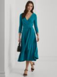 Lauren Ralph Lauren Carlyna Jersey Dress, Turquoise Sky