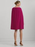 Lauren Ralph Lauren Petra Cape Dress, Fuchsia Berry, Fuchsia Berry