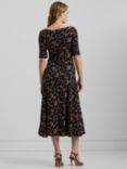 Lauren Ralph Lauren Munzie Painterly Floral Dress, Navy/Multi