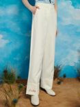 Sister Jane Lucky Embroidered Trousers, Ivory