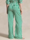 Polo Ralph Lauren Stripe Silk Trousers, Green/Multi