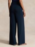 Polo Ralph Lauren Side Slit Wide Leg Trousers, Aviator Navy