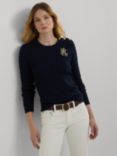 Lauren Ralph Lauren Montiva Cable Knit Jumper, Lauren Navy