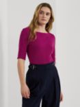 Lauren Ralph Lauren Judy Boat Neck Top, Fuchsia Berry