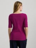 Lauren Ralph Lauren Judy Boat Neck Top, Fuchsia Berry