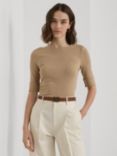 Lauren Ralph Lauren Judy Boat Neck Top, Birch Tan