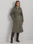 Lauren Ralph Lauren Double Breasted Trench Coat, Olive Fern