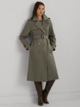 Lauren Ralph Lauren Double Breasted Trench Coat, Olive Fern