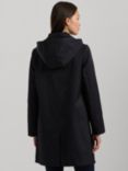 Lauren Ralph Lauren Detachable Hood Cotton Blend Trench Coat, Dark Navy