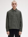 Fred Perry Canvas Overshirt, Field Green