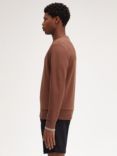 Fred Perry Crew Neck Sweatshirt, Whisky Brown/Porridge Marl