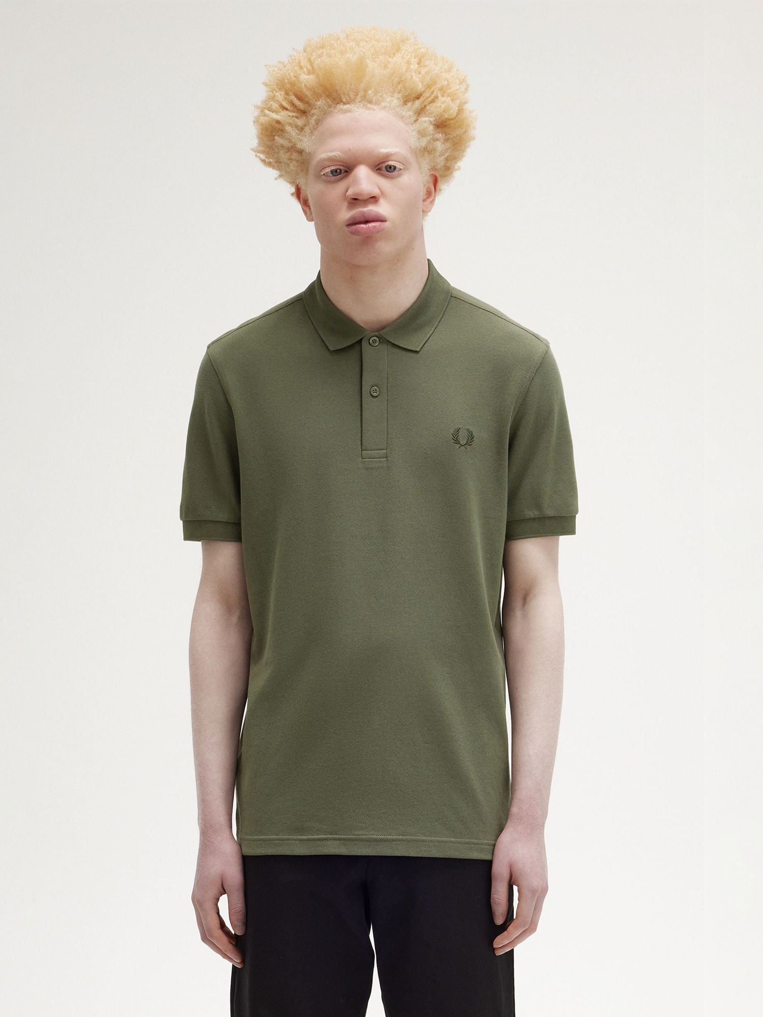 Fred Perry Short Sleeve Polo Shirt, Lwg / Night Green