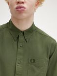 Fred Perry Long Sleeve Oxford Shirt, Laurel Wreath Green